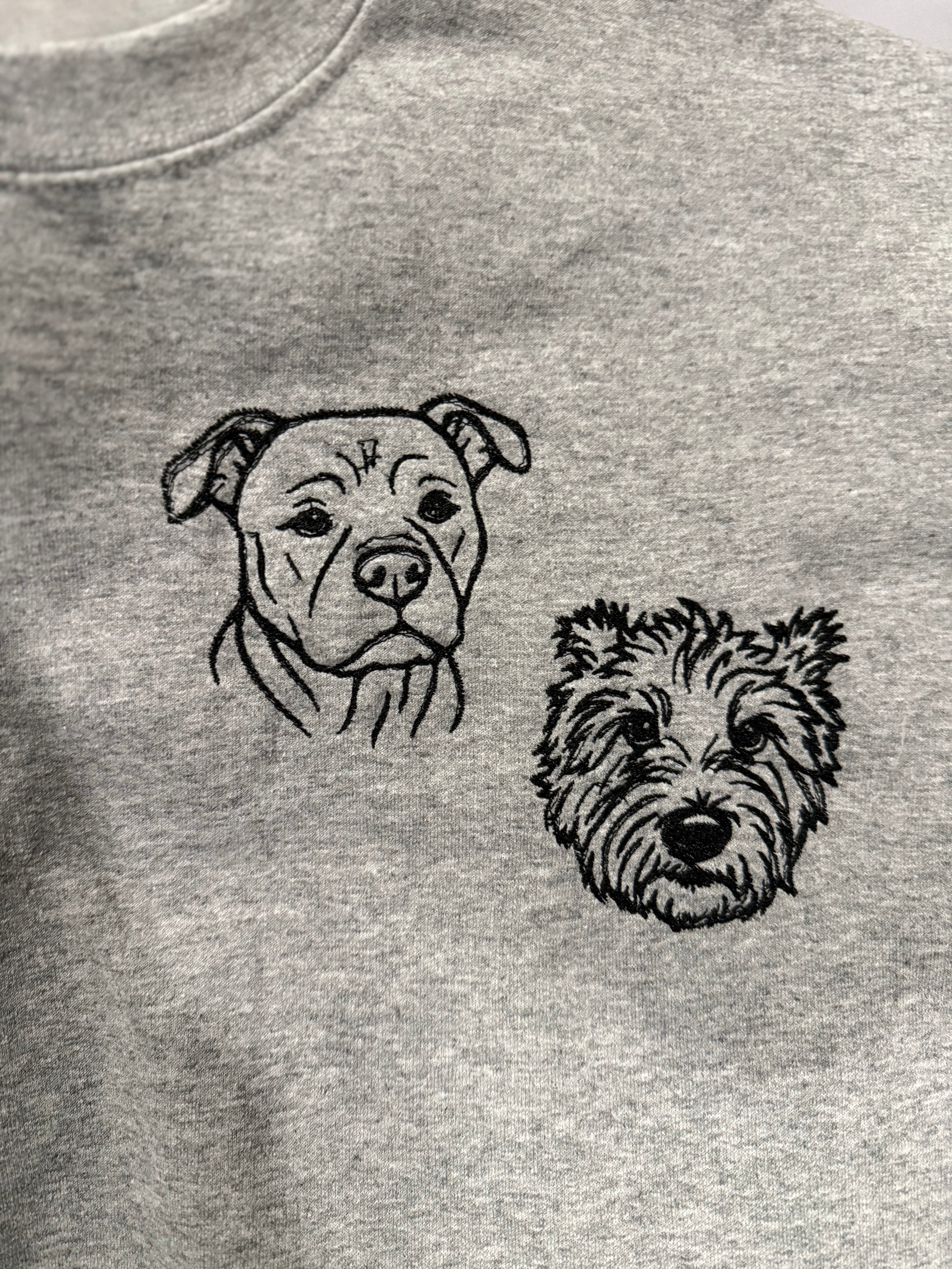 Custom Dog Outline on Crewneck