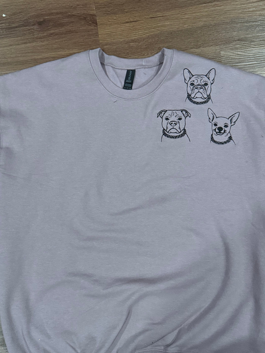 Custom Dog Outline on Crewneck