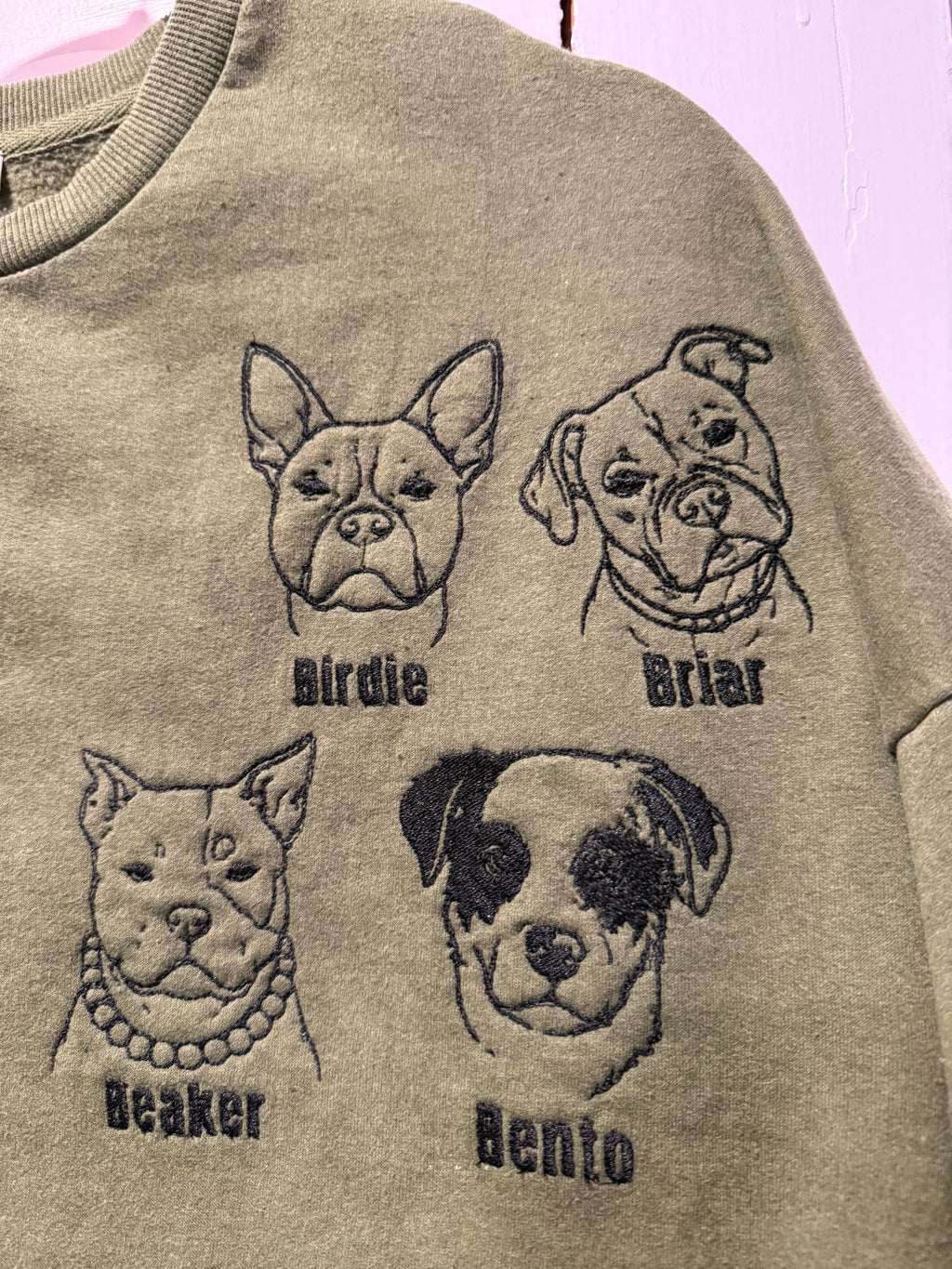 Custom Dog Outline on Crewneck