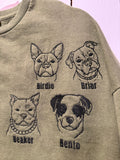 Custom Dog Outline on Crewneck